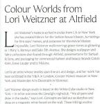 Colour Worlds From Lori Weitzner at Altfield | Designed | November 2018